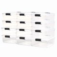 thumbnail image 1 of Homz Contenant de Rangement Domestique Empilable de 15,5 Qt avec Couvercle, Loquet Gris (Lot de 12), 1 of 11