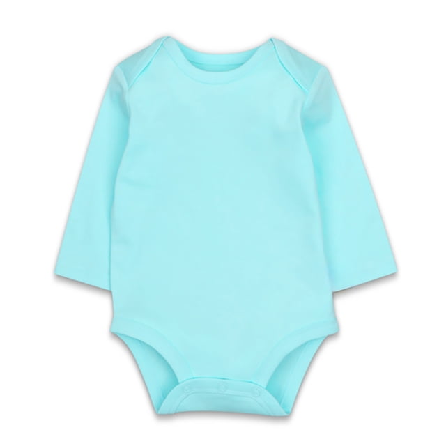 MIASHUI Cache-Couche à Manches Longues pour Bébé en Coton, une-Pièce, Bleu, 0-3 Mois