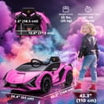 thumbnail image 3 of Aosom Compatible 12V Battery-powered Kids Electric Ride On Car Toy with Parental Remote Control Music Lights MP3 Pink, 3 of 10