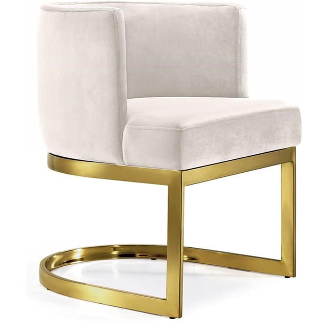 Meridian Furniture Gianna Cream Velvet Dining Chair