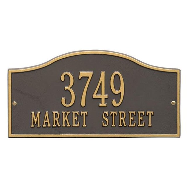 Whitehall 1118OG Rolling Hills Plaques - Standard Wall - Two Line- Bronze/Gold
