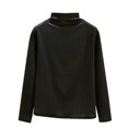 thumbnail image 1 of Plebaso Chandails à Col Roulé à Manches Longues pour Femmes en Coton, Chandail à Enfiler, Hauts Bas Décontractés Amples, Camisoles de Printemps, 1 of 5