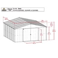thumbnail image 3 of Arrow Classic Metal Shed, 14 x 14, Blue Grey, 3 of 8