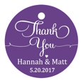thumbnail image 1 of 100 PCS Personalized Thank You Hang Tags Custom Wedding Favors Round Gift Paper Tags, 1 of 1