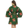 thumbnail image 3 of Bimba Robe à Imprimé Floral pour Femme Kimono Violet de Mariée Tenue de Nuit Couvre-Maillot - 22, 3 of 6