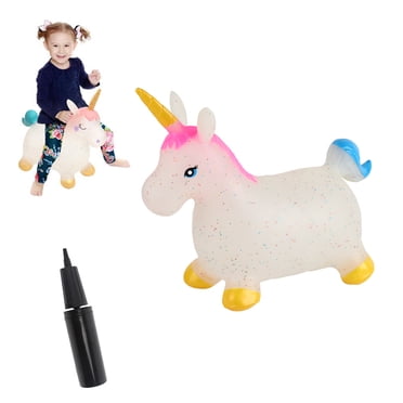 Jouet Animal à Chevaucher, Cheval Gonflable Rebondissant Jouet Animal Cheval Rebondissant Jouet à Chevaucher avec Pompe Qualité Haut de Gamme