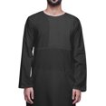 thumbnail image 2 of Atasi Kurta Long Asymétrique Indien pour Homme, Kurta Uni à Col Rond, Tenue de Fête, 2 of 5
