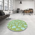thumbnail image 4 of Ahgly Company Tapis d'Intérieur Lavables en Machine, Carrés Transitionnels Vert Pâle, 7' Carré, 4 of 7