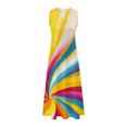 thumbnail image 4 of Ovzne Robes d'Été pour Femmes 2025 Robe pour Femme Mode Femme Confortable Été Imprimé Sans Manches Robe à Col en V Robe de Printemps Imprimée Liquidation, 4 of 5