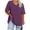 Purple, variant on Womens Oversized Tshirts, Solid Color V Neck Tee Shirts Half Sleeve Loose Fitting T-Shirt Cotton Workout Tunic Tops Plus T Shirts for Lady Plus Size Purple XL