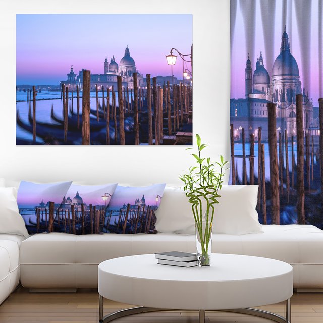 Venice Sunset Panorama at Twilight - Extra Large Seascape Art Canvas