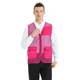 thumbnail image 1 of TOPTIE Adult Mesh Vest Zipper Supermarket Team Volunteer Uniform Vest - Orange, 1 of 6