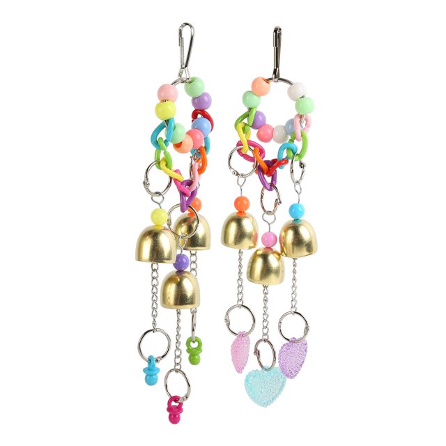 Bird Bells Toy, Relieve Anxiety Hanging Bell Toy Climbing Clear Sound Safe For Conures For Lovebirds