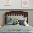 thumbnail image 3 of Pemberly Row Contemporary Mission-Inspired Twin Wood Headboard in Walnut, 3 of 9