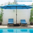 thumbnail image 1 of Patiojoy Parasol de Patio Double Face de 15 Pi, Parasol de Marché Extra-Grand pour l'Extérieur, Bleu, 1 of 7