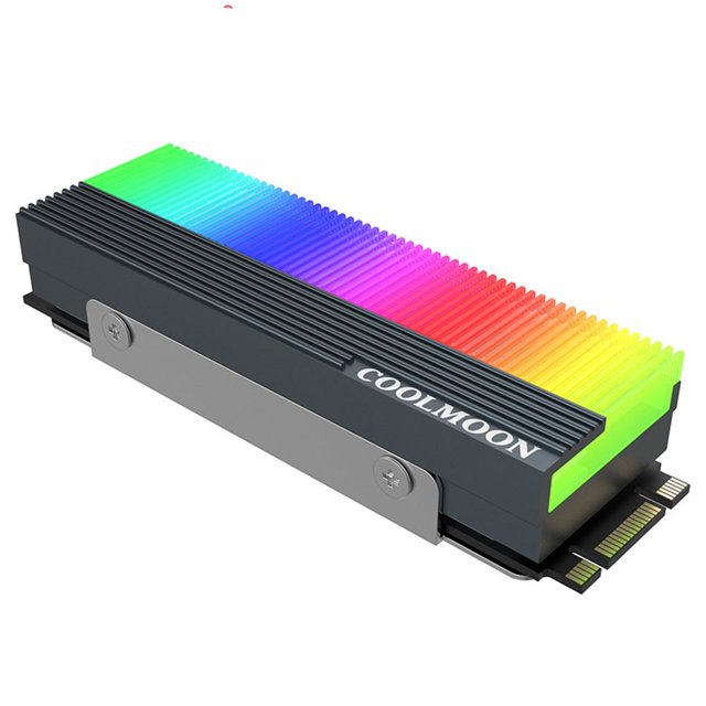 MesaSe COOLMOON CM-M7S M.2 SSD Heatsink Cooler 2280 ARGB Solid State Disk Radiator