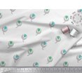 thumbnail image 3 of Soimoi Poly Georgette Fabric Leaves & Floral Block Printed Fabric 1 Yard 42 Inch Wide, 3 of 3