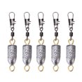 thumbnail image 5 of Fishing Durable Head Sinker,5pcs/bag Durable for Bullet Fishing Tool Fishing Sinker Weight Cutting-Edge Features, 5 of 5