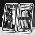 thumbnail image 1 of 1 Set Professional Manicure Cutters Compact Stainless Steel Comfortable Case Manicure Kit Pedicure Supplies, 1 of 8