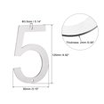 thumbnail image 2 of Unique Bargains 5 Inch 304 Stainless Steel House Number Polishing for Door Mailbox(Number 5), 2 of 5