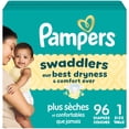 thumbnail image 1 of Pampers Swaddlers Couches, Taille 1 (8-14 lbs), Absorbantes, Gardent Bébé au Sec et Confortable, Couche Jetable pour Bébé Sûre pour la Peau, 1 of 26