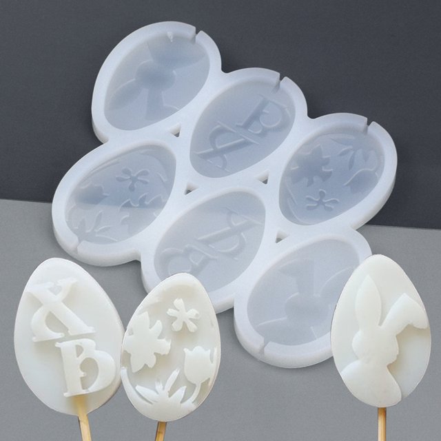Hicess Non-stick Sugar Mold Heat Resistant Food Grade DIY Easter Style Chocolate Cheese Mold Baking Tools