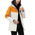 thumbnail image 3 of Sentmoon Women Winter Coat Oversized Long Sleeve Women Jackets Zipper Color Block Windproof Waterproof Hoodies for Women with Pockets Fall and Winter Soft and Comfortable for Sports, 3 of 9