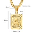 thumbnail image 4 of Initial 26 Letters Pendant Gold Stainless Steel Cuban Curb Chain Jewelry, 4 of 5