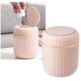 thumbnail image 1 of ZTTD Mini Desktop Trash Can, Press-Type Countertop Wastebasket with Lid, Small Plastic Garbage Can for Bathroom Bedroom Living Room Dressing Table(Pink), 1 of 9