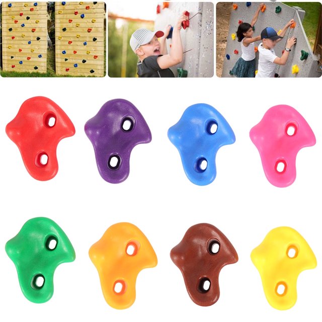 AMERTEER Mur de Roche en Résine Texturée Pierre Murale d'Escalade 10 Pcs Escalade Tenant des Roches d'Escalade Texturées Pierres Murales Kit Assorti pour Enfants pour Mur d'Escalade Intérieur Extérieur?Sans Vis