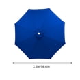 thumbnail image 2 of Parasol de Terrasse Extérieur Grand de 98,4 Pouces à 6 Baleines, Parasol de Marché pour Table – Résistant aux UV, Parasol de Piscine 190T Robuste et Imperméable, Toile de Remplacement pour Parasol, Housse Supérieure de Remplacement (Cadre Non Inclus), 2 of 6