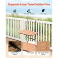thumbnail image 2 of KFFKFF Balcony Hanging Table, 25 x 24 in Folding Balcony Railing Table, Outdoor Balcony Bar Table for Railings, 4-Level Adjustable, Fit Railing from 1" to 5.5", Serving Table for Patio & Deck, 2 of 9