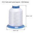 thumbnail image 2 of Unique Bargains Fils de Polyester Collés Extra Résistants 1312 Yards 210D/0.32mm (Blanc, Lot de 2), 2 of 4