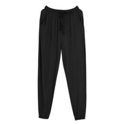 FhsagQ Pajamas Men's Pajamas Sleepwear Short Leg Mens Pajama Pants Home Pants Thin Elongated Oversized Casual Loose Sports Pants Men Pajamas Sleepwear White Men's Pajamas Cotton Sleepwear Black XL