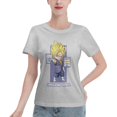 thumbnail image 1 of T-Shirt Basique à Manches Courtes pour Femmes Super Saiyan, 1 of 6