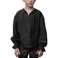 thumbnail image 1 of Kcodviy Boys Medieval Dress Shirt Top Tops for Kids for Kids Medieval Ruffled Boys Tops Size 5 Long Sleeves Long Sleeve Tee Shirt Boys Little Boys Tops Boys Long Sleeve Shirts Size 6, 1 of 8