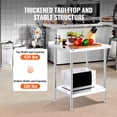 thumbnail image 3 of VEVOR Table de Travail en Acier Inoxydable Table de Travail Commerciale pour Cuisine Préparation des Aliments 24"x30 Pouces, 3 of 9