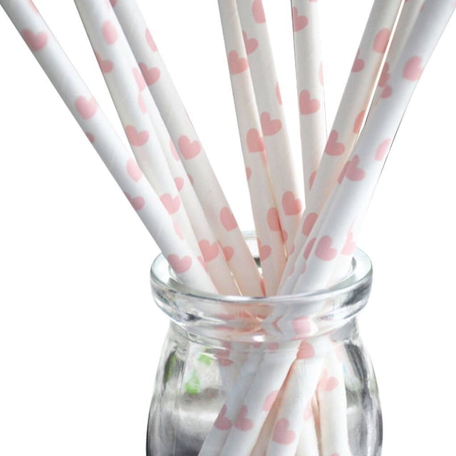 25 Pcs/Pack Pailles en Papier à Rayures Jetables Multicolores Pailles pour Pailles Pailles en Papier Fête