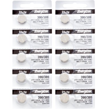 10 x Piles de Montre Energizer 390, SR1130SW, Pile 389