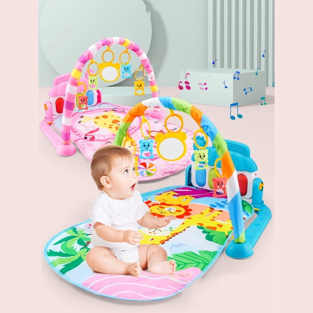 Toddler Musical Activity Mat, Baby Gyms Play Mats Multipurpose Early Education Foot Piano For Home Green