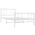 thumbnail image 2 of vidaXL Metal Bed Frame with Headboard and Footboard White 100x190 cm, 2 of 5
