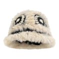 thumbnail image 1 of Women Bucket Hat Keep Warm Handmade Trendy Openwork Plush Bucket Hat, 1 of 5