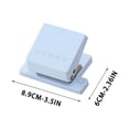 thumbnail image 3 of Mini 5-Hole Paper Punch, Manual Portable Compact Design for Binder Binding, Lightweight Office and School Supplies, Metal Construction, Easy Use for Document Organization, 3 of 6