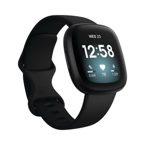 Rénovés Fitbit Versa 3 Fitness Smartwatch (WiFi) Aluminium noir (classe A+)