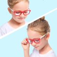 thumbnail image 2 of lionlar Lunettes de Mode Anti-Lumière Bleue en Silicone Enfants Monture Rouge Protection, 2 of 9