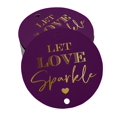 thumbnail image 1 of Inkdotpot Pack Of 50 Real Gold Foil Paper Tags Let Love Sparkle Wedding Favor Hang Tags, 1 of 6