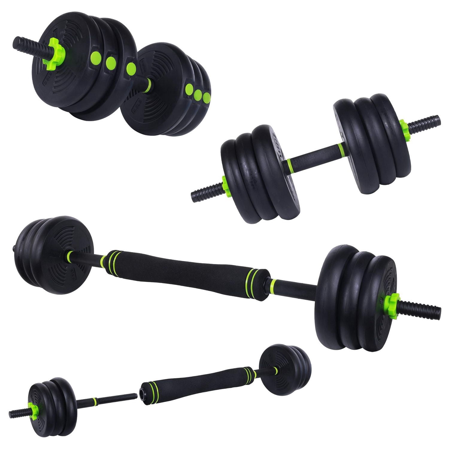 Ensemble de poids multi-usage 50 lb GoZone – Vert/noir