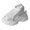 White, variant on Women's Rhinestone Platform Wedge Sandals Breathable Knit Height Increasing Walking Shoes Open Toe Slides with Back Strap White Size 7.5