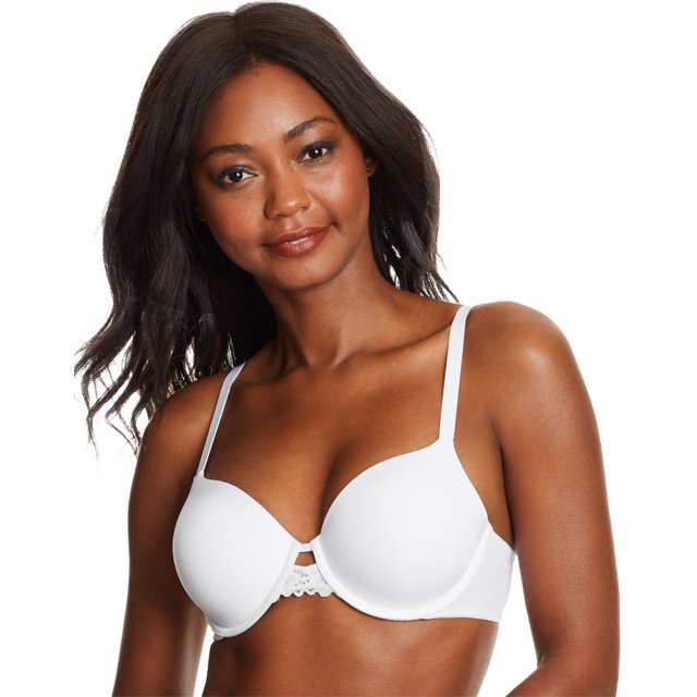 Maidenform Womens One Fabulous Fit 2.0 Full Coverage Underwire Bra, 34D, White