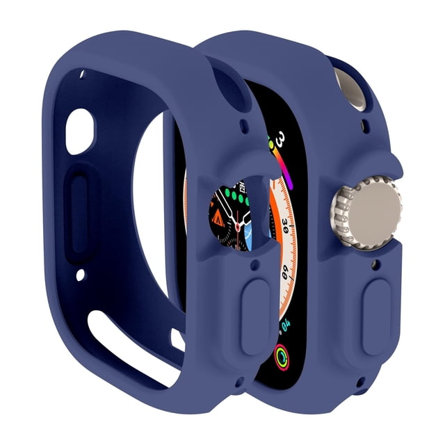 LEIXIUER(1Pack/3Pack) Compatible with Apple Watch Ultra case 49mm All-Round Shockproof TPU Silicone Protective Cover Bumper Shock-Absorbing Scratch-Resistant Protective case for Apple Watch Ultra 49mm
